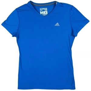 NWOT Adidas Ultimate Tee Blue V-Neck Shirt